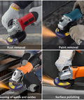 4 angle grinders with 4-inch diamond strip discs for 5 Pack Strip Discs For Angle Grinder 4 Inch Paint Removal Rust Oxidation Welds And Coatings