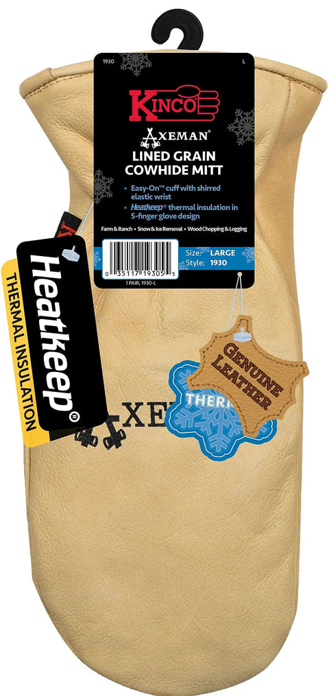 Heavy Duty Full Grain Cowhide Cold Weather Mittens Built Dang Tough With Heat Keep Thermal Insulation And Easy Pull On Cuff for outdoor tasks