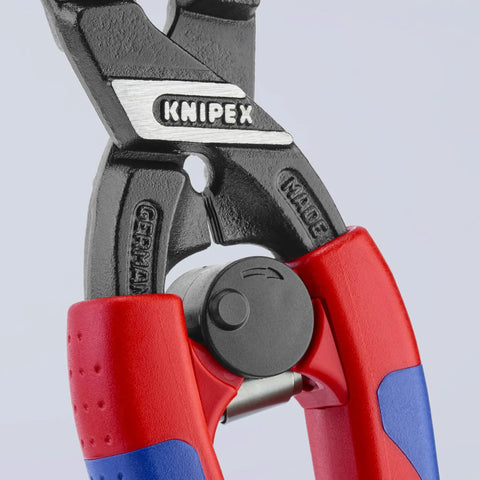 Beefy High Leverage Cobalt Cutters With Comfort Grip And Opening Lock Spring Assist Cuts Bolts Nails Rivets Up To 5.2 mm close up