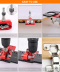 35mm Hinge Jig for Cabinet Doors, Precision Drilling Guide, Rugged Aluminum Alloy Build, Easy to Use for Accurate Installations