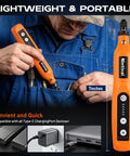 Mini Cordless Rotary Tool Kit Pen Shaped And Rechargeable With Five Adjustable Speeds Type C Fast Charge, 7 inches long.