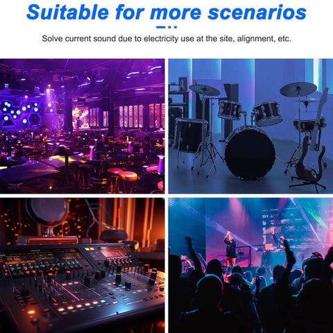 Audio Isolator Box For XLR And 1/4 Inch TRS Gear, Hum Eliminator With Ground Lift Switch, used in diverse live sound environments