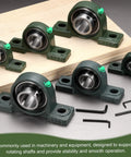 Seven Eighths Inch Bore Pillow Block Bearing With Self Alignment Cast Steel Housing And Base Heavy Duty Chrome Steel Flange ABEC3