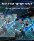 Side-by-side SDR and HDR comparison in gaming illustration with vivid colors showcasing 24 Inch FHD Computer Monitor With 100Hz Refresh Rate 1920x1080 16:9 VA Panel Ergonomic Tilt And Wall Mount Ready 75x75mm Ideal For Home Office Work And Play Smooth Visuals For Gaming And Productivity.