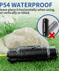 2 Pack Outdoor Extension Cord Safety Cover With IP54 Waterproof Seal shown on grass with water droplets, placed horizontally.