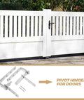 Heavy Duty Stainless Steel Pivot Door Hinge With Auto Close Function in white gate installation
