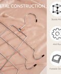 Heavy Duty Metal Tank Top And Bra Hanger Set Of Two, Space Saving Closet Organizers showcasing metal construction and foldable design.