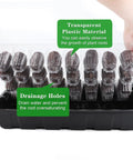 Three Pack No Brainer Seed Starter Tray Kit With 120 Cells Humidity Dome And Base Includes 120 Peat Pellets 100 Plant Labels Two Garden Tools