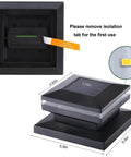 Black Six Pack Solar Post Cap Lights For Outdoors dimensions