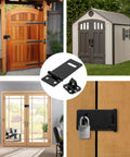 Heavy Duty 2 Inch Padlock Hasps 4 Pack Black Iron Door Slide Latch Lock Set Rust Proof Steel Security Bolts For Gates And Sheds built on various doors.