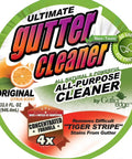 Label of Gutter Cleaner And Stain Remover Citrus Scented 32 Ounce Bottle That Packs A Punch Non Toxic All Natural Formula Safe