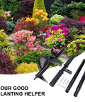 Heavy Duty Garden Auger Drill Bit 5.9 Inch By 33 Inch Handheld Post Hole Digger for Planting with garden background.
