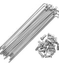 Twenty Pack 12G Bicycle Spokes Set, 130mm Length, Silver Galvanized Carbon Steel Wheel Spokes For Most Rims, 2.5mm Diameter