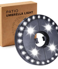Cordless Patio Umbrella Light With 3 Brightness Modes, 28 LED Cool White Battery Powered No Fuss Clip On Lamp, Fits 1.15 To 2 Inch Poles