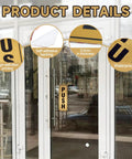 Push And Pull Door Sign Set Self Adhesive Durable Waterproof Vinyl Decals Black And Gold For Home Office Cafe Storefronts Glass Doors And Handles Easy Peel And Stick 7.8 Inch By 3.1 Inch on glass door