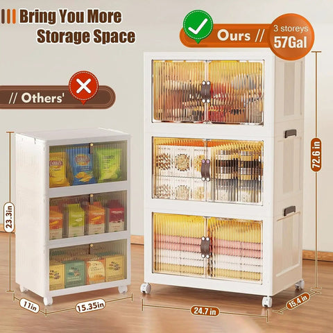 Super Sized 102 Quart Storage Bin With Double Opening Doors For Living Room Or Toy Room Clutter Control Folds Flat Stacks Tight Rolls Anywhere Easy Daily Transport