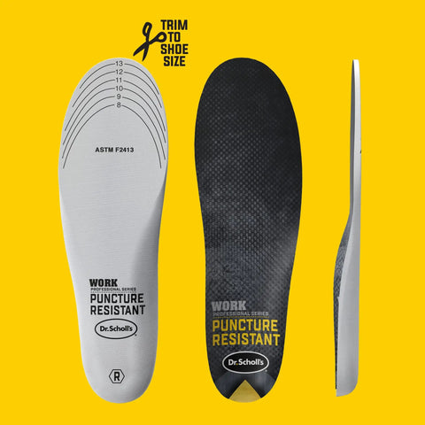 Work Puncture Resistant Insoles For Men Size 8 To 14 Lightweight And Flexible Multi Layer Shielding From Nails Glass And Metal Trim To Fit Meets OSHA And ASTM Safety Standards For All Day On The Job Comfort