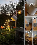 Outdoor Solar Fairy String Lights Watering Can Waterfall Effect 9 Strands Of 180 LEDs Waterproof Warm White Garden Decor