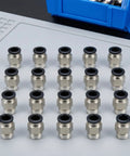 20Pcs PTFE Tube Connectors For 4mm Bowden Tubing Push To Connect Quick Fittings For 1.75mm 3D Printer Filament Pneumatic Couplers