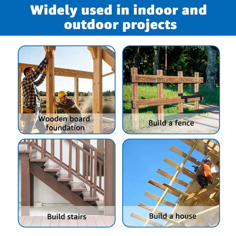 Heavy Duty Joist Hanger Screws Size Nine By One Point Five Inch Structural Fasteners used for building fences and staircases.