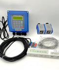 High Accuracy Digital Ultrasonic Water Flow Meter With Clamp-On TS-2 TM-1 Transducers, LCD Display, IP68 Protection For Pipe DN15-700mm