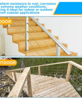 Indoor and outdoor railing installations using 200 Pack Stainless Steel Left And Right Handed Thread Swage Lag Screws One Eighth Inch For Wood Posts Deck Railing Kit With Wrench Drill Bits Spanner DIY Baluster Kit For Stair Porch And Terrace Railing