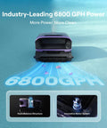 Front view of Sora 70 Pool Vacuum Robot Delivers 360 Degree Full Pool Cleaning From Surface To Walls, 6800GPH Power shown in action.