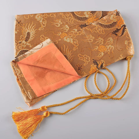 51 Inch Synthetic Silk Sword Bag With Golden Tassel Cover For Katana And Chinese Swords Durable Carry Case With Dope Pattern