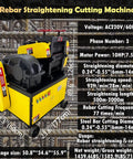 Heavy Duty Rebar Straightening and Cutting Machine for Steel Scrap Bars 6mm to 14mm, 28m Per Minute, 220V Three Phase Power
