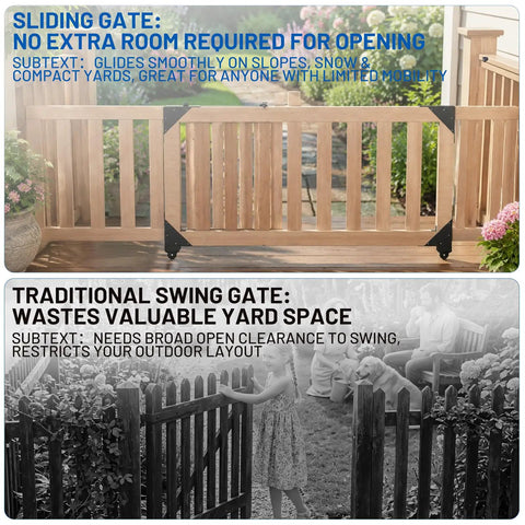 Heavy Duty Sliding Gate Hardware Kit With Anti Sag Roller Braces, smooth sliding gate design for compact yards.