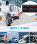 8 Gang Marine Rocker Switch Panel Waterproof 12V Aluminum Body With 5A 10A 15A Circuit Breakers And LED Indicators for boat