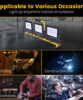 Ultra Bright 30000 Lumen LED Work Light With Stand And 3 Adjustable Heads Foldable Tripod Waterproof Lamp usage examples