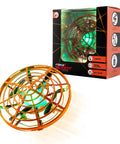 Scoot Skeet Mini Drone Shooting Game For Kids Drone Only Hand Drones Compatible With Scoot Skeet LED Blaster Indoor Target Game Orange
