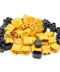 XT60H Bullet Connector Kit 20 Pairs With Snap On Covers Gold Plated for RC Lipo Batteries Drones Airplanes Cars and Vehicles 60 Amp