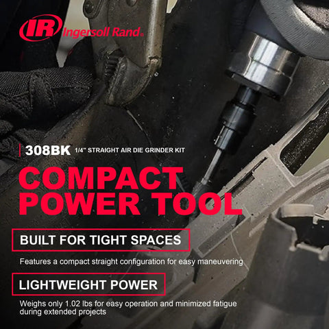 Grease Monkey Approved 1/4 Inch Collet Air Die Grinder Kit Packing A Badass 25000 Rpm, lightweight and compact for tight space use.