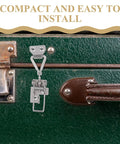 Heavy Duty Stainless Steel Toggle Clamp Latch With Lock Hole And Quick Release For Boxes on a vintage suitcase