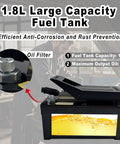 Beefy Air Hydraulic Foot Pump With Aluminum Body, 10,000 Psi Output, 0.45 Gallon Reservoir, 6.6 Foot Pipe