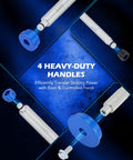 Bearing Race And Seal Driver Kit 43-Piece Set With 23 Metric And 16 SAE Adapters highlighting four heavy-duty handles