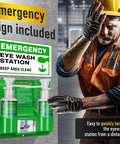 Portable Eye Wash Station With 17 Oz Empty Bottles BPA Free OSHA Approved Wall Mounted First Aid Kit With Mirror