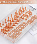 Copper Rivets And Burrs Kit For Leather Working 116 Pcs With Size 9 And Size 12 Rivets in a clear tray