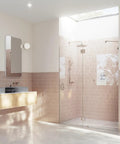 Frameless Shower Door Hinge With Enduroshield Glass Coating, Polished Brass Finish, Heavy Duty Pivot Hardware For 78 Inch By 60.5 Inch Shower Enclosures, No Fuss Install, Durable Glass Door Hardware, Sleek Modern Look on glass shower door