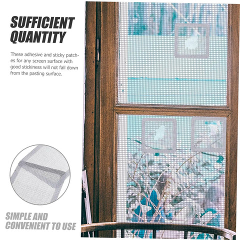 Self Adhesive Window Screen Repair Patch Kit for Quick Coverage and Strong Adhesion No Fuss Easy Stick On Patches applied on window