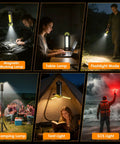 Rechargeable Camping Lantern With 9000mAh Battery, Adjustable 270-Degree Horizontal And 90-Degree Vertical Light in various modes