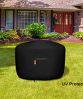 Beefed Up Round Fire Pit Cover For 30 To 36 Inch Pits, Waterproof 600D Oxford Fabric With PVC Coating, Weatherproof, in garden