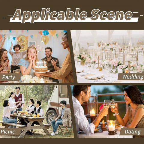 Scenes using Clear Tablecloth Clips That Grip Tight No Slip For Tables From 0.4 To 1.96 Inch Thick 12 Pack Easy To Install