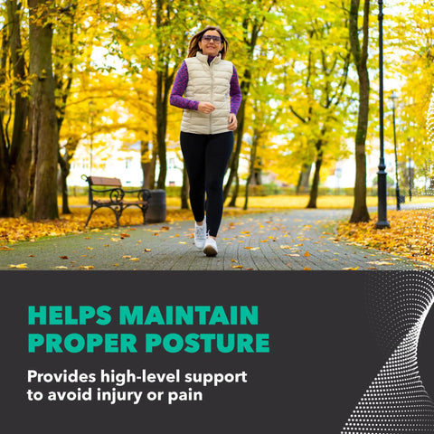 Person jogging in park wearing Total Support Max Orthotic Insoles For All Day Comfort With High Arch Support, Men's Size 14-15.5