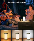 Family camping with Brighter Than The Night Ultra Bright 135 LED Camping Lantern with 5000mAh Rechargeable Battery for illumination.