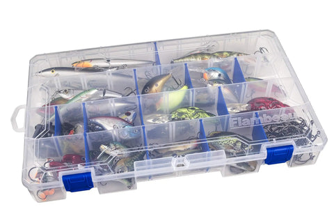Tackle Box Organizer With Zerust Anti Rust Dividers, Customizable 18 Dividers Making 36 Compartments, Clear Fishing Lure Storage Box