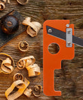 Hand Planer Block Plane For Edge Trimming And Chamfering, 8mm Blade, Manual Woodworking Tool On Wooden Surface With Wood Shavings