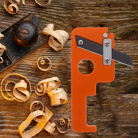 Hand Planer Block Plane For Edge Trimming And Chamfering, 8mm Blade, Manual Woodworking Tool On Wooden Surface With Wood Shavings
